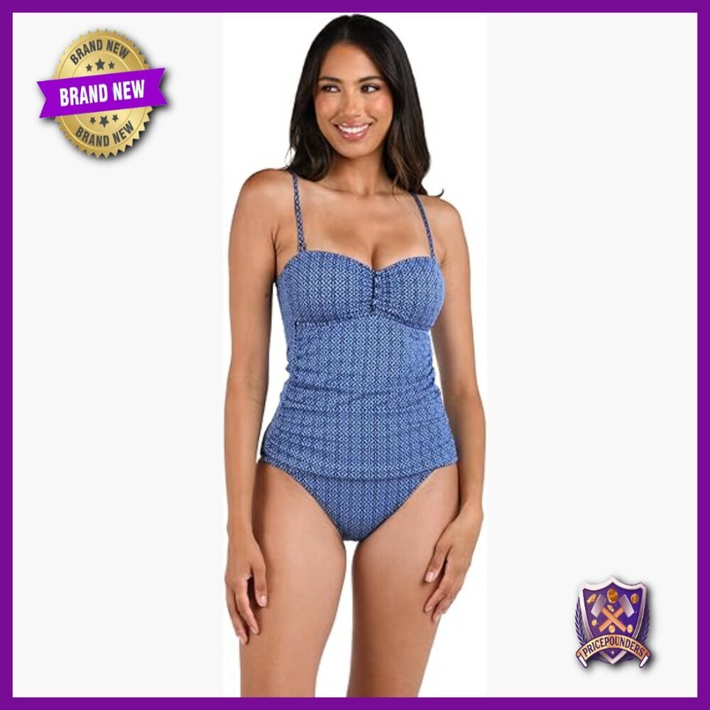 Size 4 Tankini Top with Removable Straps, UPF 30 Swimwear